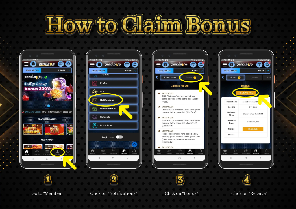 How to claim bonus
