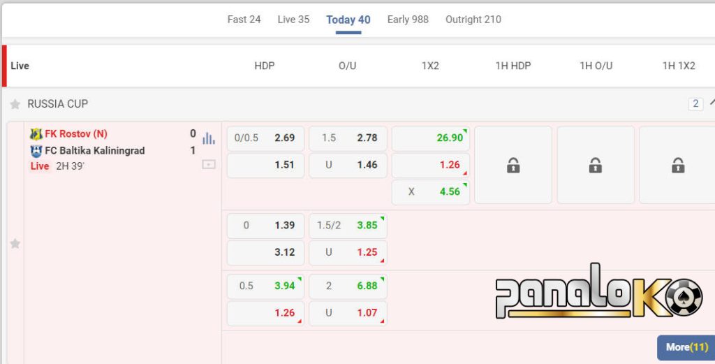 Panaloko sports betting interface